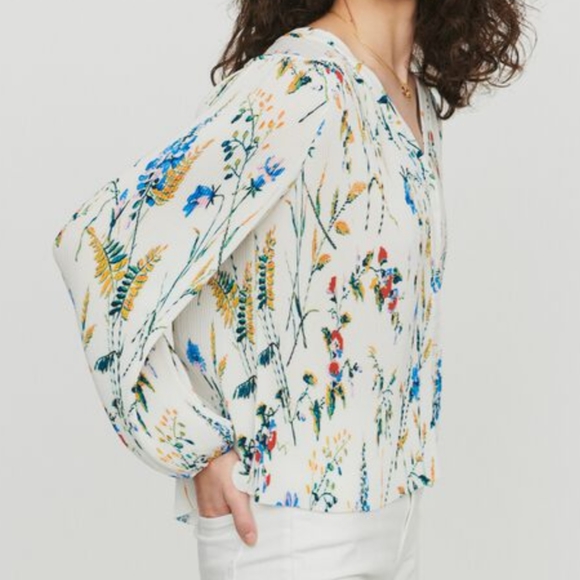 Maje pleated jewel top - Size 2FR - Picture 3 of 8